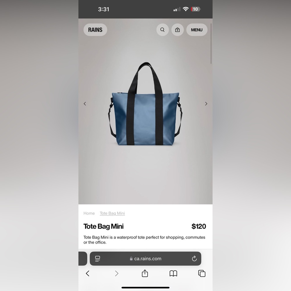 RAINS tote bag
